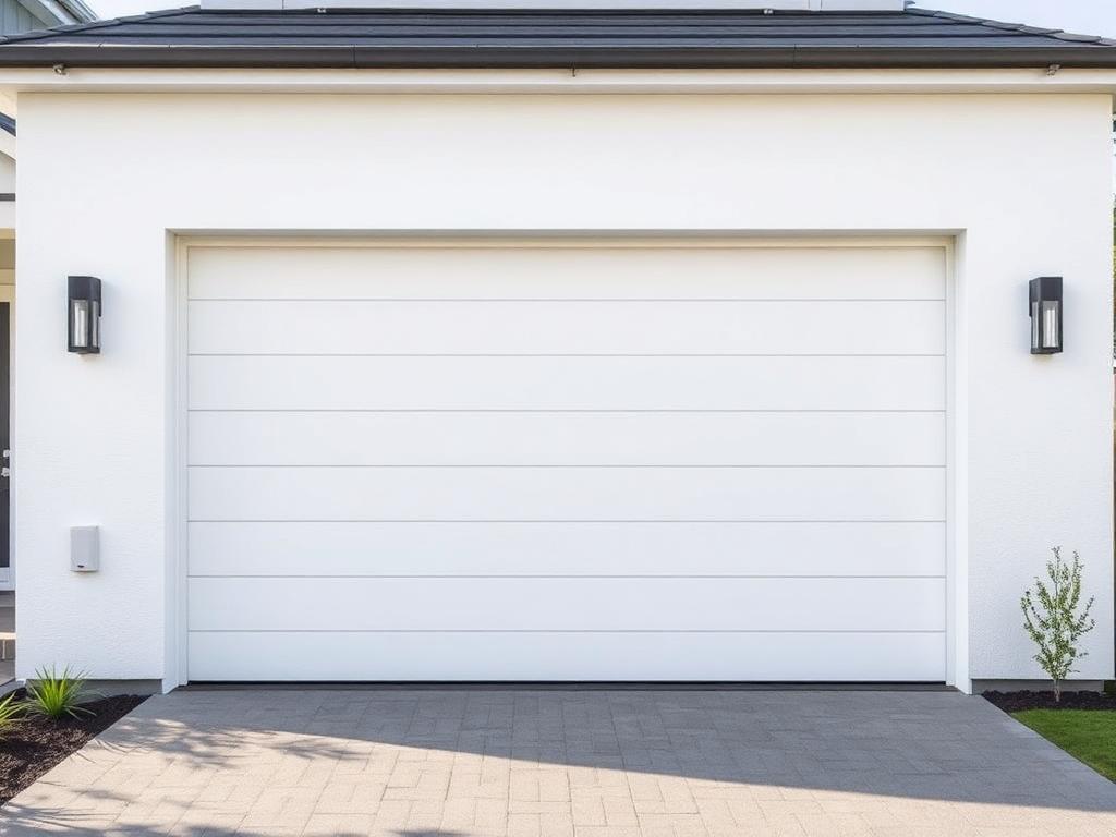 Ușă de garaj tip rulou albă